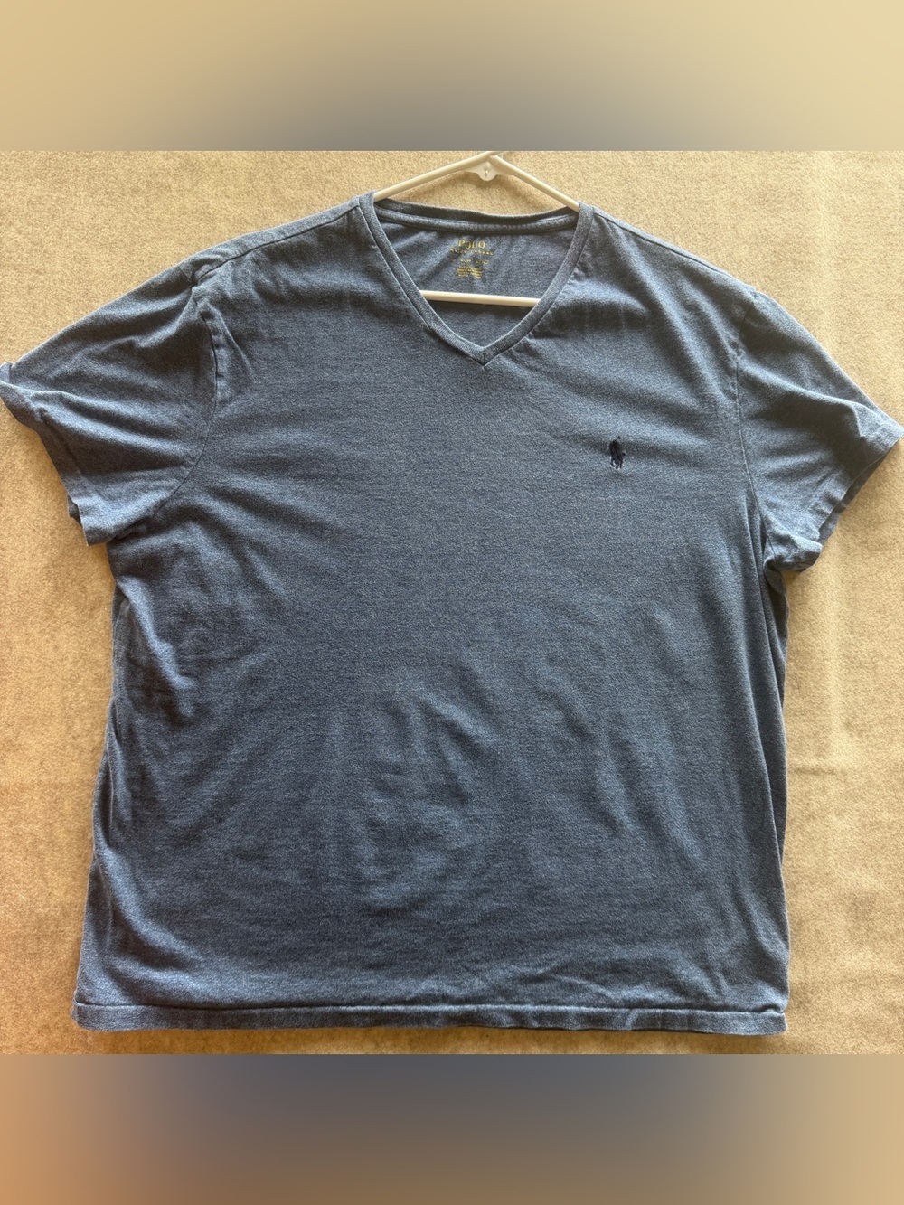 Polo by Ralph Lauren Men’s V-Neck short Sleeve Tee - Steel Blue